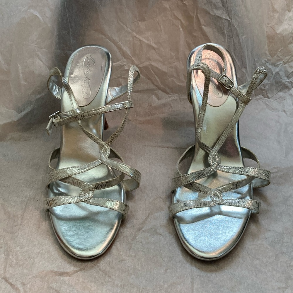 Silver David’s Bridal Heels